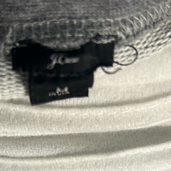 JCrew Gray Embroidered Sleeve Sweatshirt - Picture 7 of 7